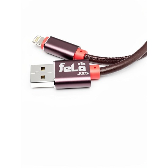feLA Premium Leather USB Cable to Lightning Cable for iPhone